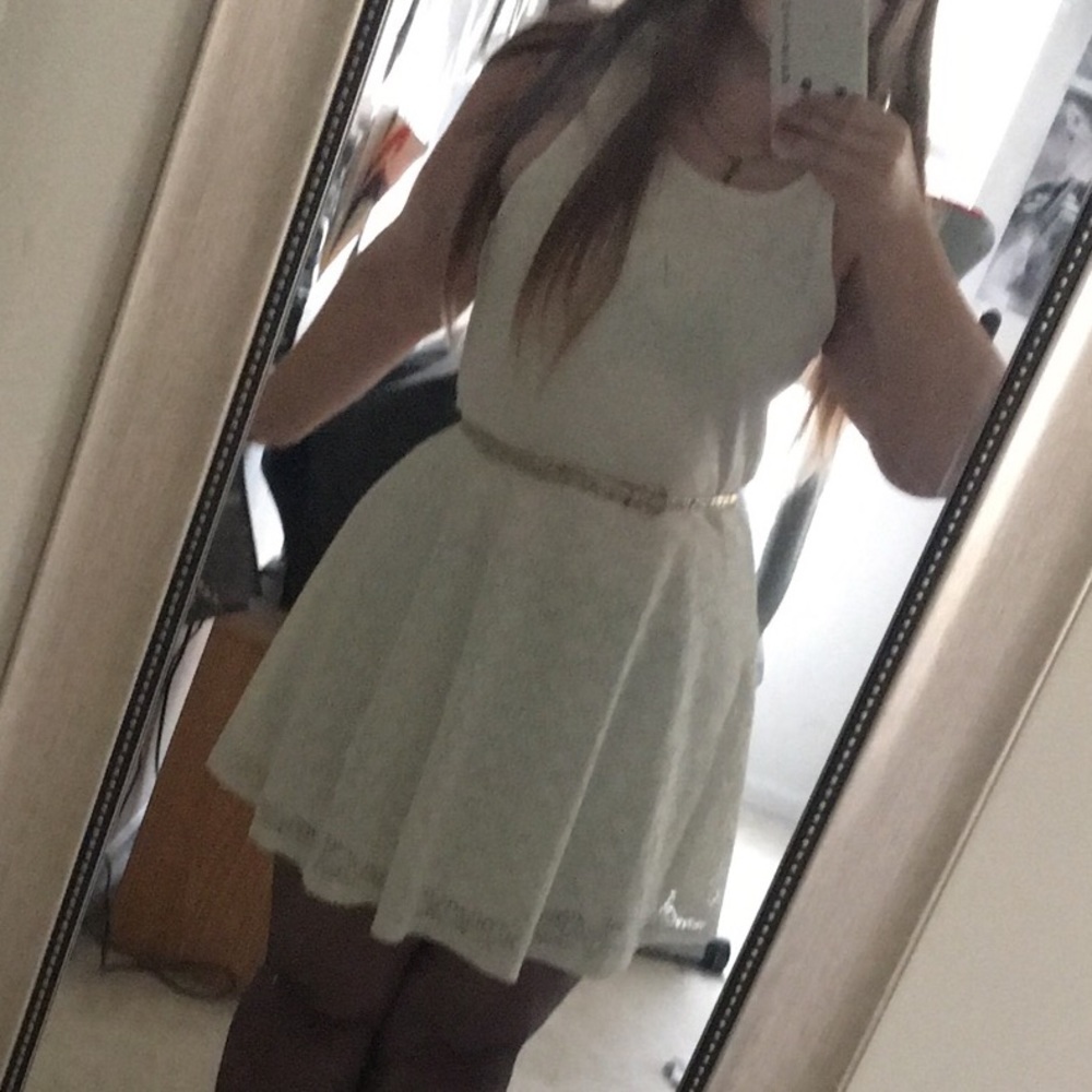 Ivory Lace Tank Dress